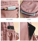 Women Backpack Nylon Waterproof School Bag For Teenagers Girls