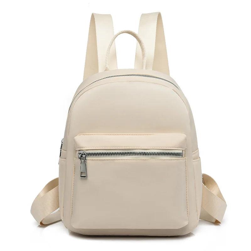 Waterproof Oxford Backpack for Women School Bags Solid Travel Small Bag