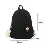 Waterproof Nylon Women Backpack Casual School Travel Backpack