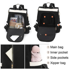 Waterproof Oxford Cloth Women's Backpack Anti-Theft Schoolbag