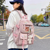 Large Capacity Multi-Pocket Nylon School Backpack