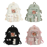 Large Capacity Multi-Pocket Nylon School Backpack