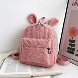 Plush Women Backpack Large Capacity Lightweight Travel Bag