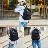Harajuku Ulzzang School Student Backpack Retro Corduroy Female Rucksack