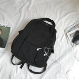 Canvas Women Backpack Female Schoolbag for Teenages Girl