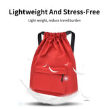 Lattice Lightweight Drawstring Backpack Waterproof Schoolbag Customization