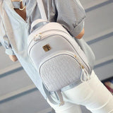 Women Backpack PU Leather Tassel Schoolbag for Teenager Girls