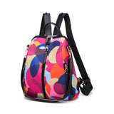 Anti-theft Backpack Women Wild Travel Shoulder Bags Colorful Oxford Cloth