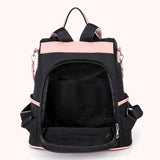 Women Multi-Function Backpack Ladies School Bag Retro Anti-theft