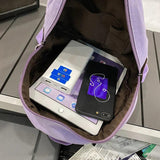 Canvas Women's Backpack School Book Bag Travel Rucksack Retro Preppy Ins