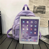 Canvas Small Backpack Vintage School Mini Women Bagpack