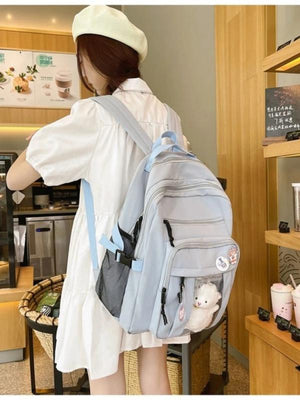 Summer Nylon Women Rucksack Female Travel Double Shoulder Backpack