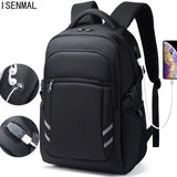 USB Charging Headphone Jack Men's Backpack Large Capacity Waterproof Schoolbag