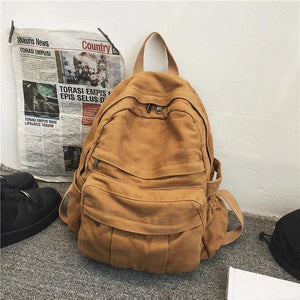 Girls Backpack Women Soft Fabric Bookbags Student Schoolbag Canvas Bag