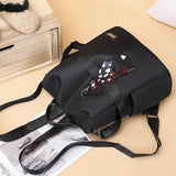 Female Oxford Cloth Backpack Large Capacity Print Bag