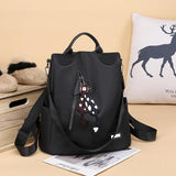 Female Oxford Cloth Backpack Large Capacity Print Bag