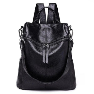 Stylish PU Leather Backpack for Teenage Girls