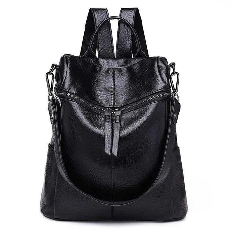 Stylish PU Leather Backpack for Teenage Girls