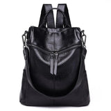 Stylish PU Leather Backpack for Teenage Girls