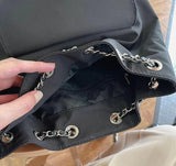 Women's Drawstring Bucket Shoulder Bag Travel Backpack