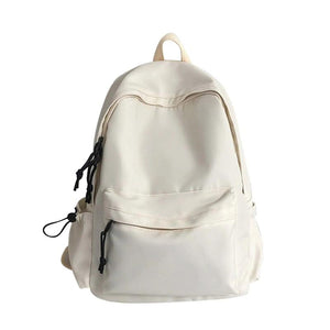 Women Canvas Students Backpack Leisure Rucksack School Bag Solid College Female