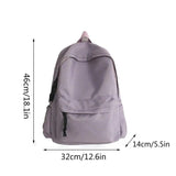 Women Canvas Students Backpack Leisure Rucksack School Bag Solid College Female