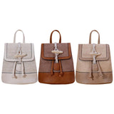 Stylish Women Straw Backpack Shoulder Messenger Bags for Summer Beach Travel