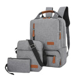 3pcs Canvas Laptop Backpacks Set for Travel School College Large