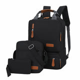 3pcs Canvas Laptop Backpacks Set for Travel School College Large