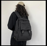 Student Nylon Shoulder Schoolbag Backpack for Women Large Capacity Bag