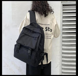 Student Nylon Shoulder Schoolbag Backpack for Women Large Capacity Bag