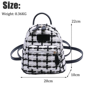 Nylon Women's Backpack Preppy Style School Travel Bags Small Rucksack