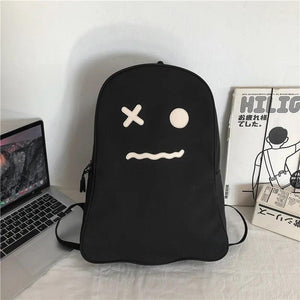 Cartoon Ghost School Bag Waterproof Nylon Backpack Male Female Bag