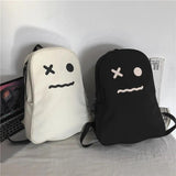 Cartoon Ghost School Bag Waterproof Nylon Backpack Male Female Bag