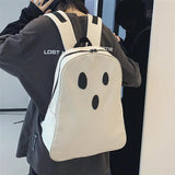 Cartoon Ghost School Bag Waterproof Nylon Backpack Male Female Bag