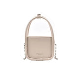 NEWDISCVRY Leather Shoulder Bag Chain Crossbody Mini Square Bag