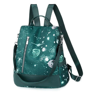 Waterproof Starry Sky School Backpack for Women