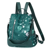 Waterproof Starry Sky School Backpack for Women