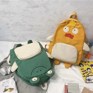 Frog Duck Backpack Women Schoolbag Nylon School Backpack