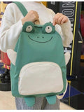 Frog Duck Backpack Women Schoolbag Nylon School Backpack