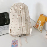 Floral Backpack Nylon Large Capacity Girl Bags