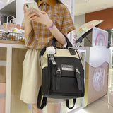 Women's Nylon School Bag Soft Handle Travel Backpacks