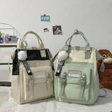 Women's Nylon School Bag Soft Handle Travel Backpacks