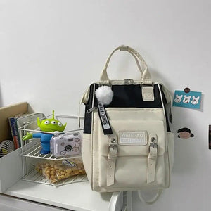 Women's Nylon School Bag Soft Handle Travel Backpacks