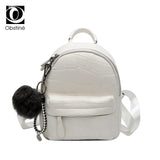 Mini PU Leather Backpack for Women Small Female Back Pack Girls Bagpack