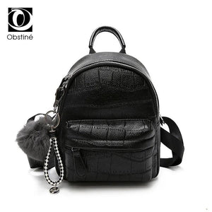 Mini PU Leather Backpack for Women Small Female Back Pack Girls Bagpack