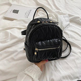 Women PU Leather Mini Backpack Teen Girls Bagpack Small Backpack