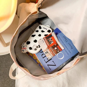 Qiaoduo Harajuku Gradient Women's Backpack Large Capacity Student School Bag