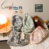 Qiaoduo Harajuku Gradient Women's Backpack Large Capacity Student School Bag