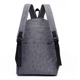 Gray Canvas Backpack 15inch Laptop College School Bag Rucksack